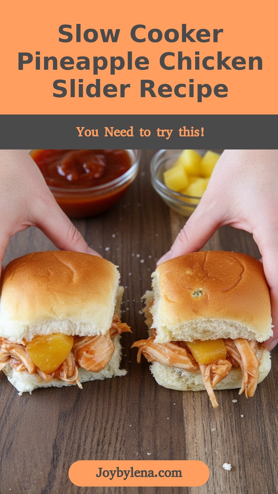 Slow Cooker Pineapple Chicken Sliders
