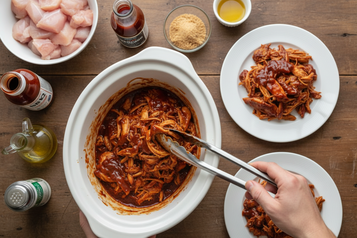 Slow Cooker Pulled Chicken Recipe for Easy Meals