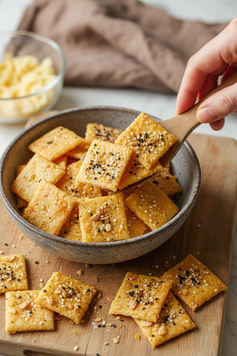 Sourdough Cheese Crackers