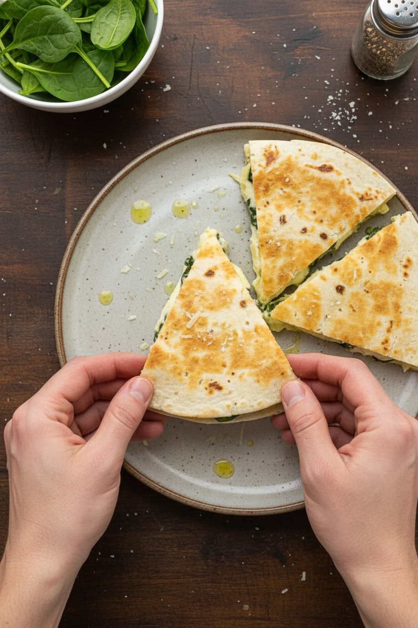 Spinach Artichoke Quesadilla