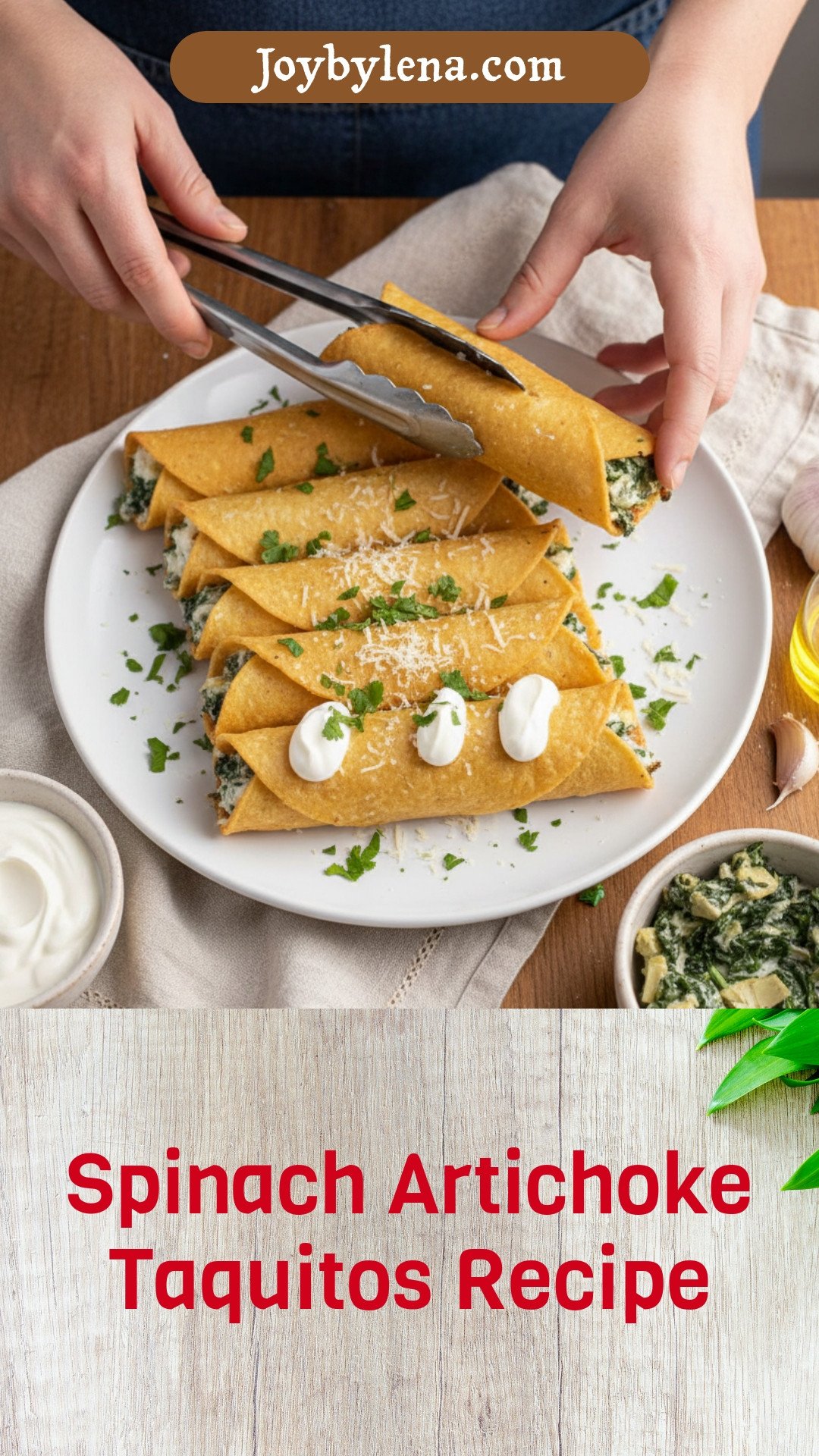 Spinach and Artichoke Taquitos