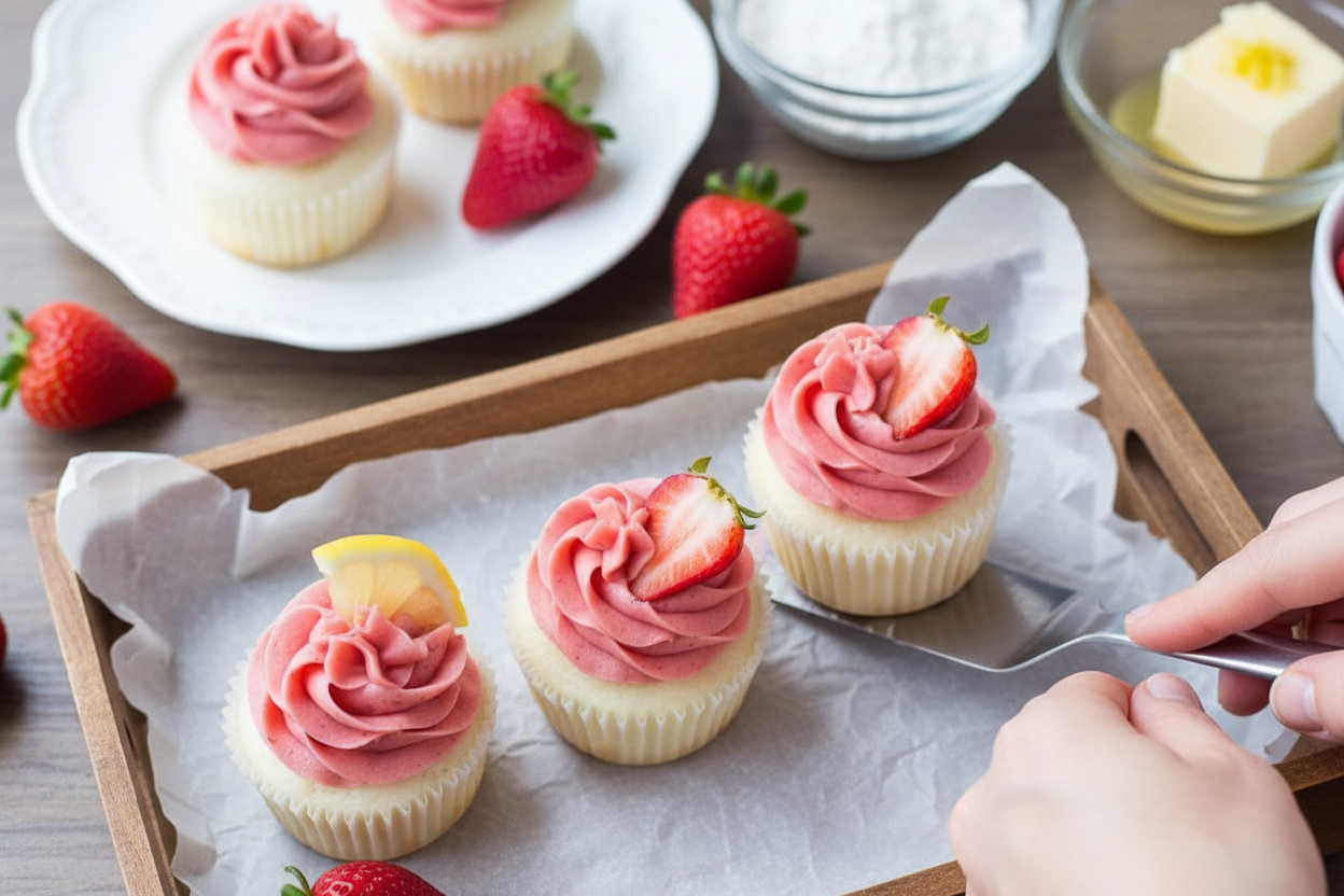 Strawberry Lemonade Cupcake Recipe