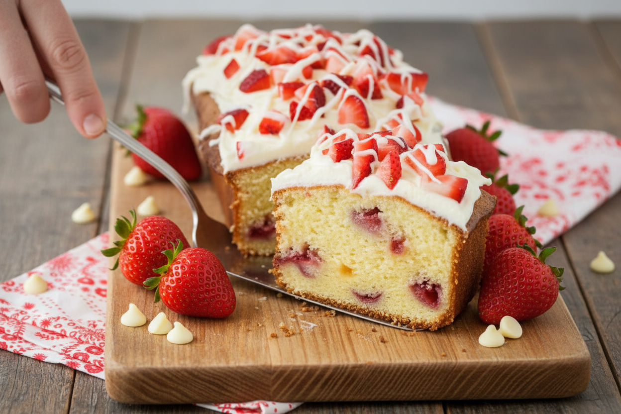 Strawberry Pound Cake Recipe Easy Homemade Dessert