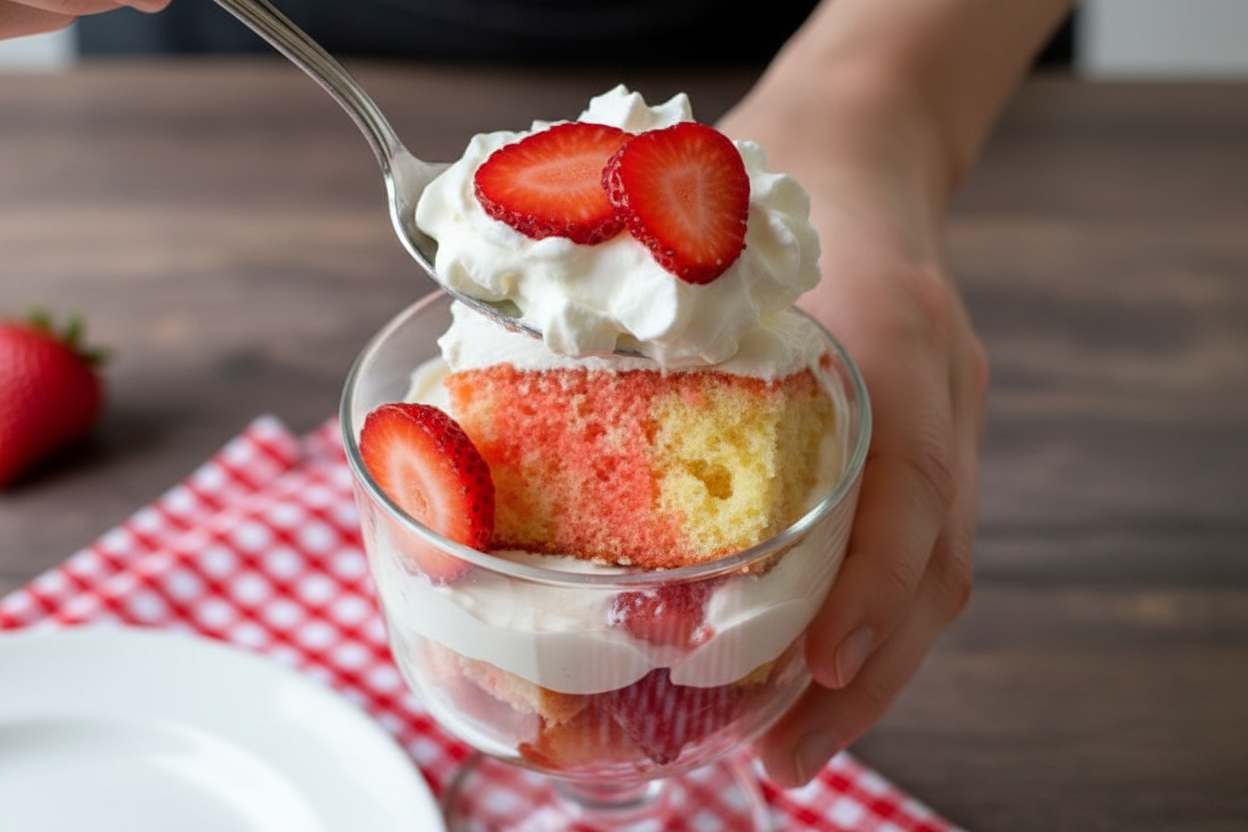 Easy Strawberry Shortcake Poke Cake Recipe