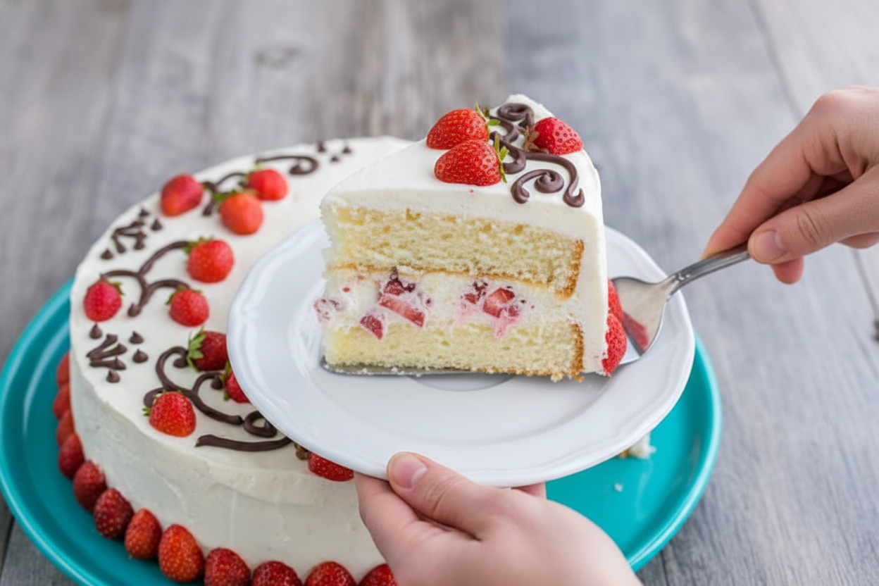 Easy Strawberry Sponge Cake Recipe