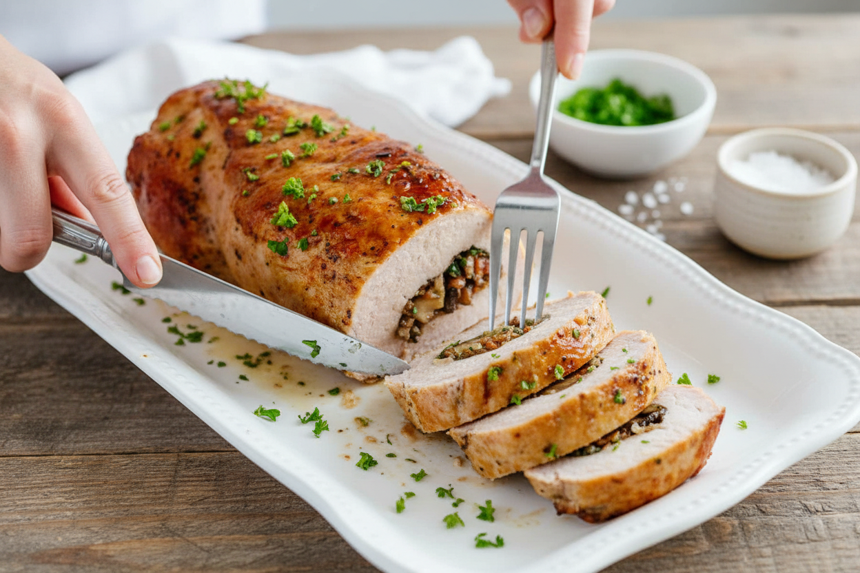 Stuffed Pork Tenderloin Recipe Video Tutorial