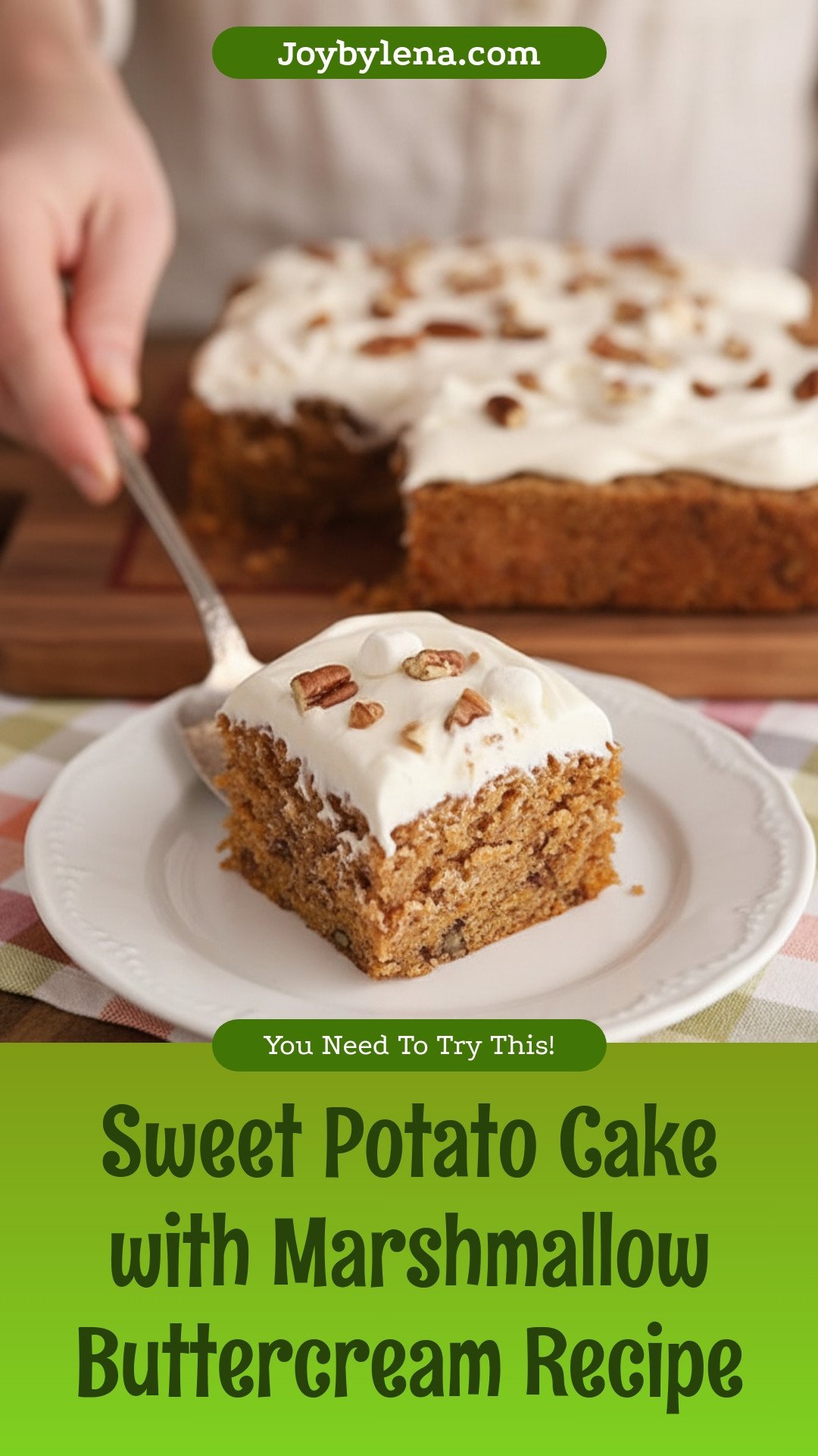 Sweet Potato Cake with Marshmallow Buttercream