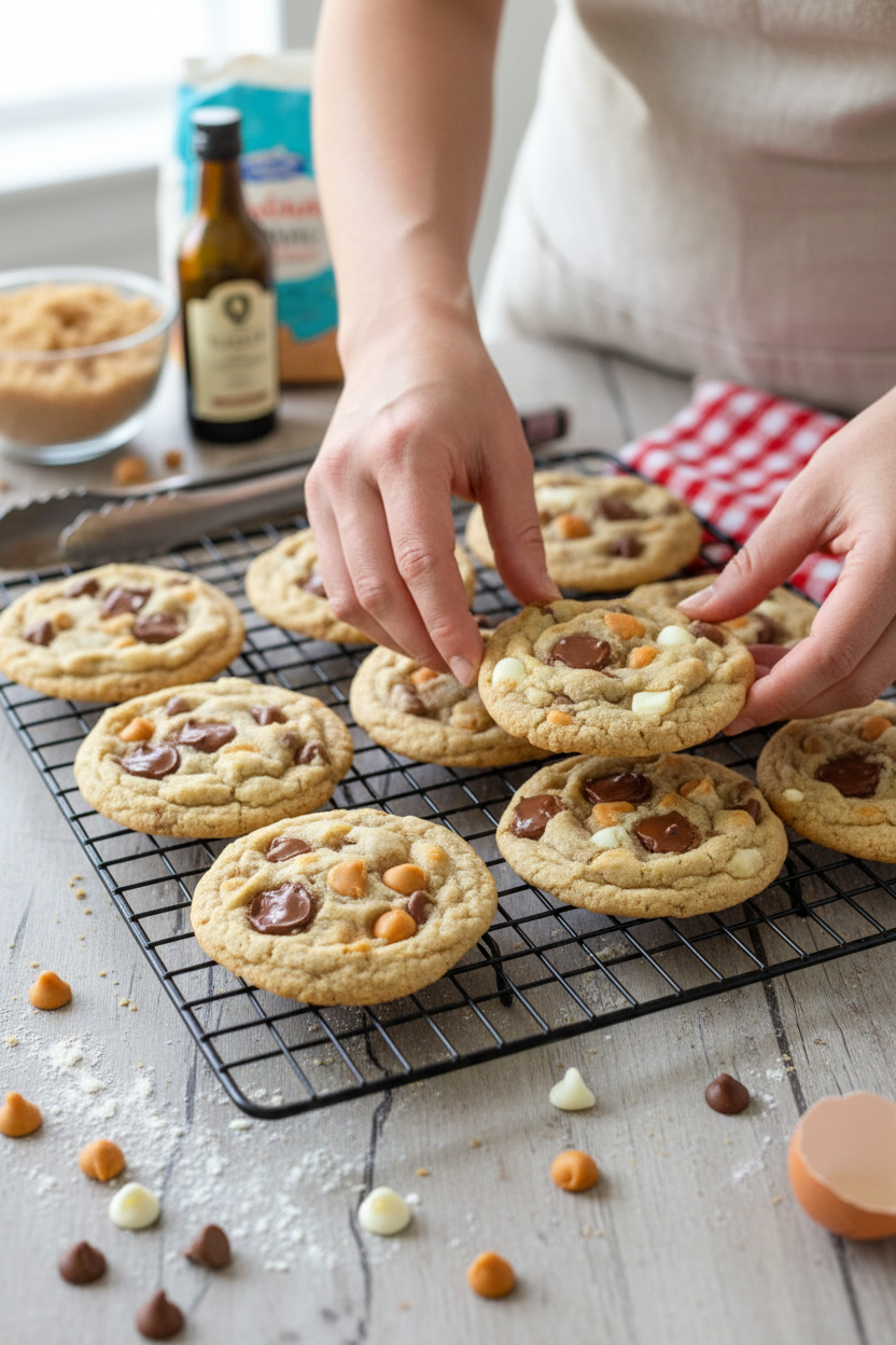Triple Chocolate Chip Cookies