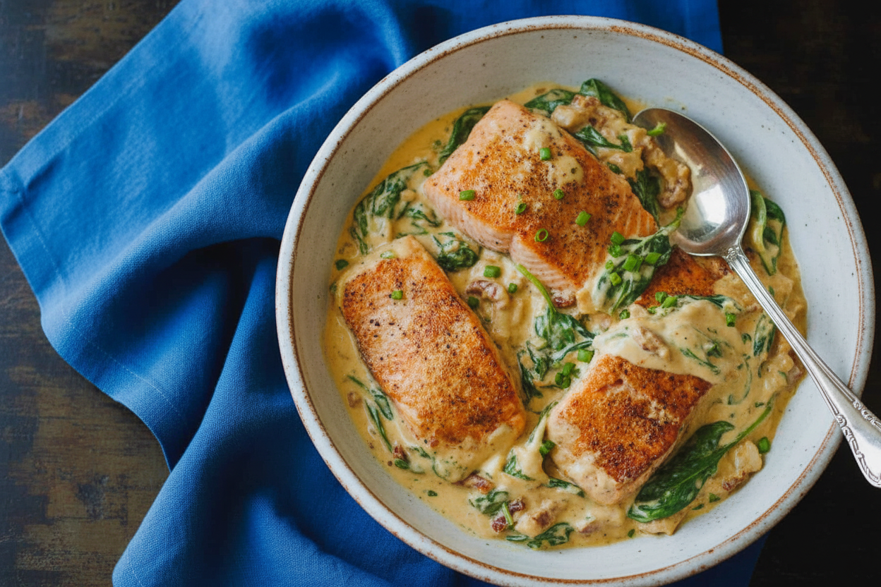 Tuscan Salmon Recipe Video Creamy Garlic Butter