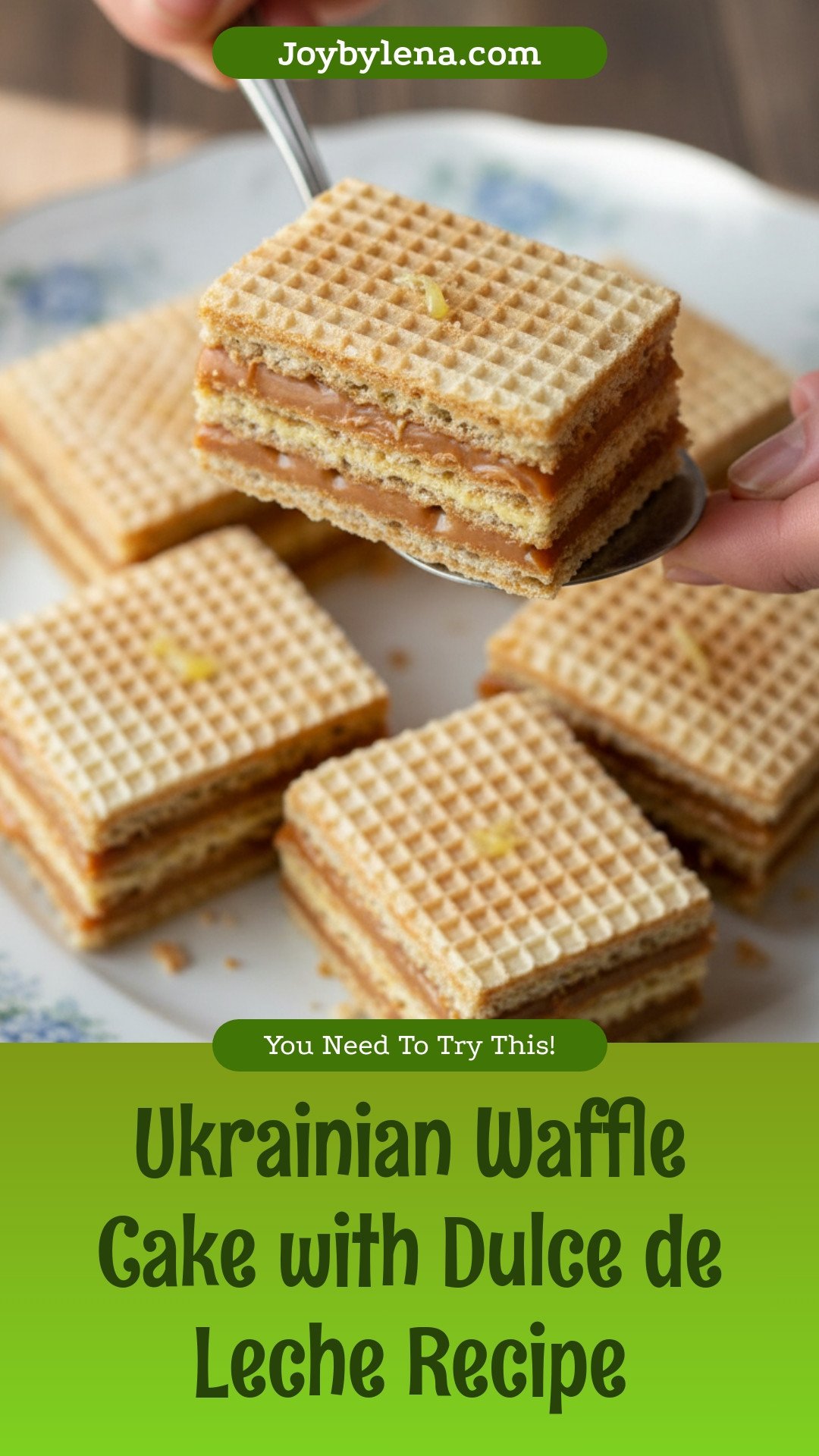 Ukrainian Waffle Cake with Dulce de Leche