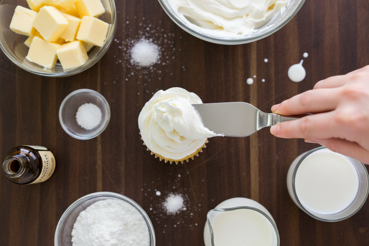 Perfect Vanilla Buttercream Frosting Video Tutorial