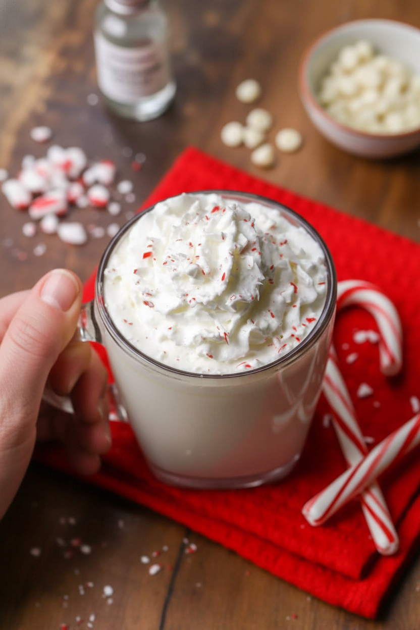 White Chocolate Peppermint Hot Cocoa
