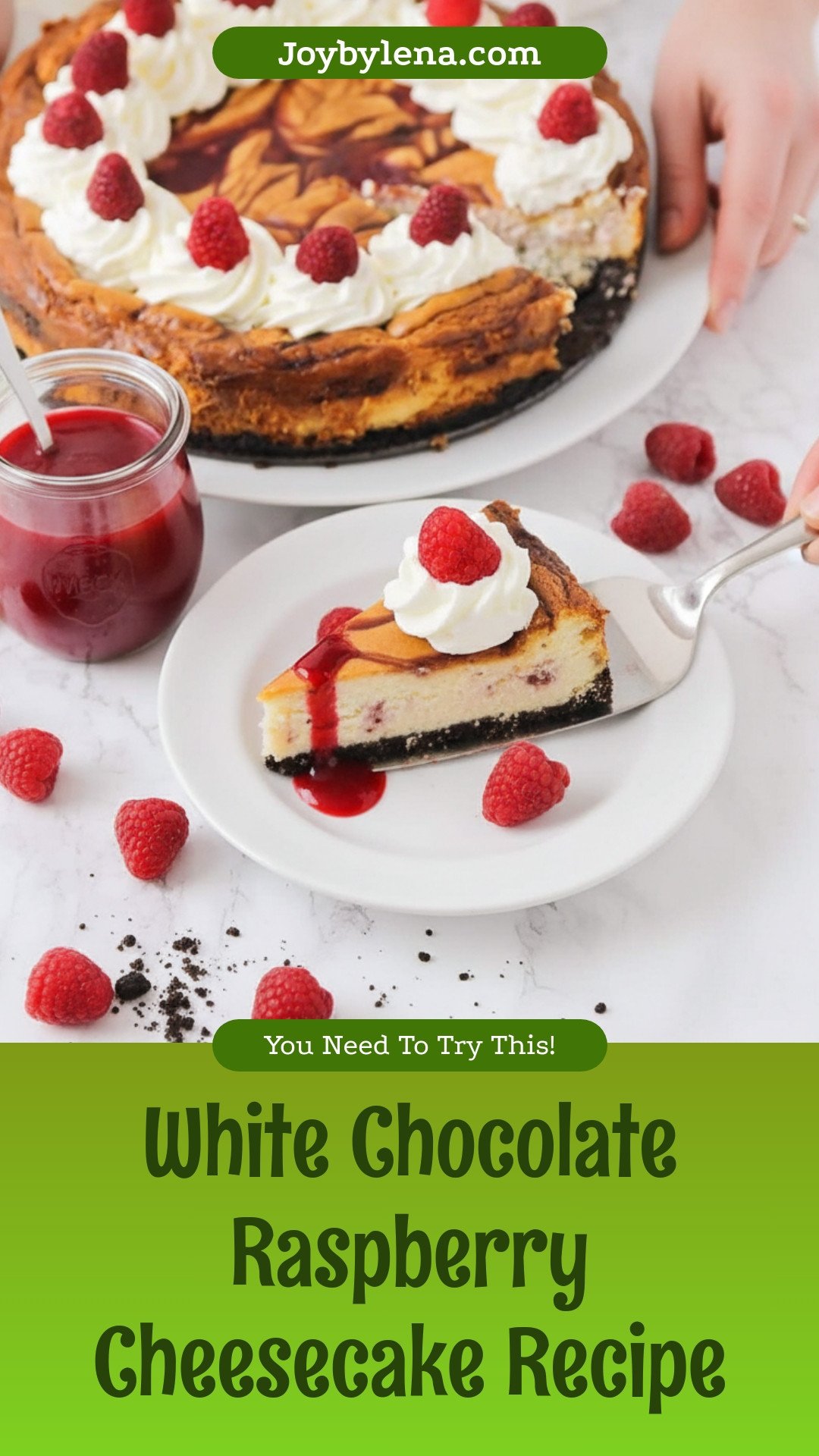 White Chocolate Raspberry Cheesecake