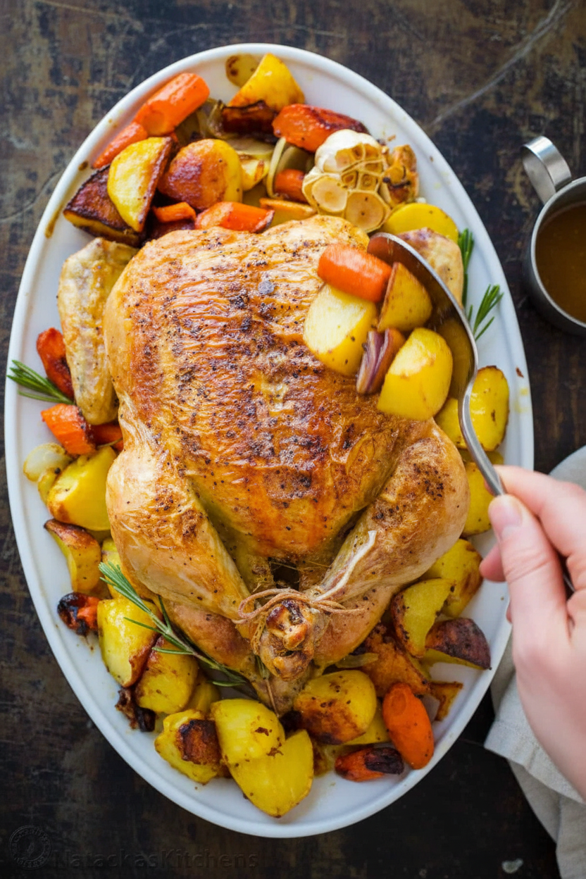 Juicy Roast Chicken and Vegetables (VIDEO)