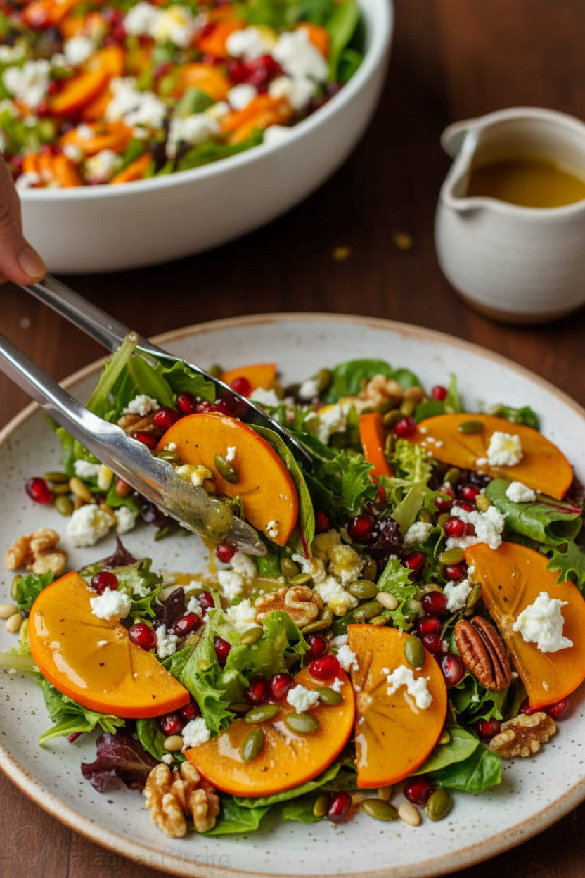 Persimmon Salad with Maple Vinaigrette (VIDEO)