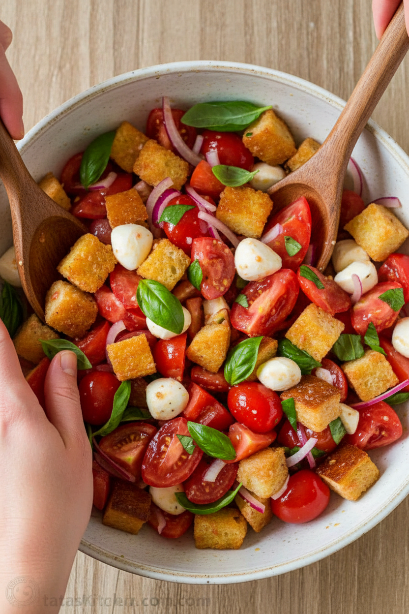 Panzanella Salad with the Best Dressing (VIDEO)