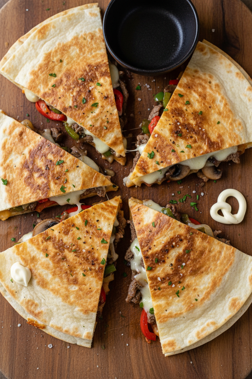 Philly Cheesesteak Quesadilla Recipe