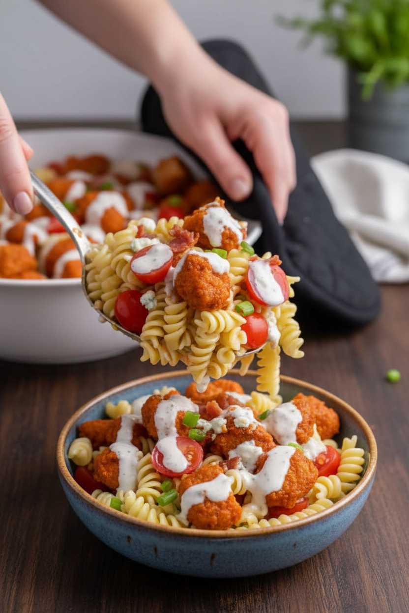 Buffalo Chicken Pasta Salad