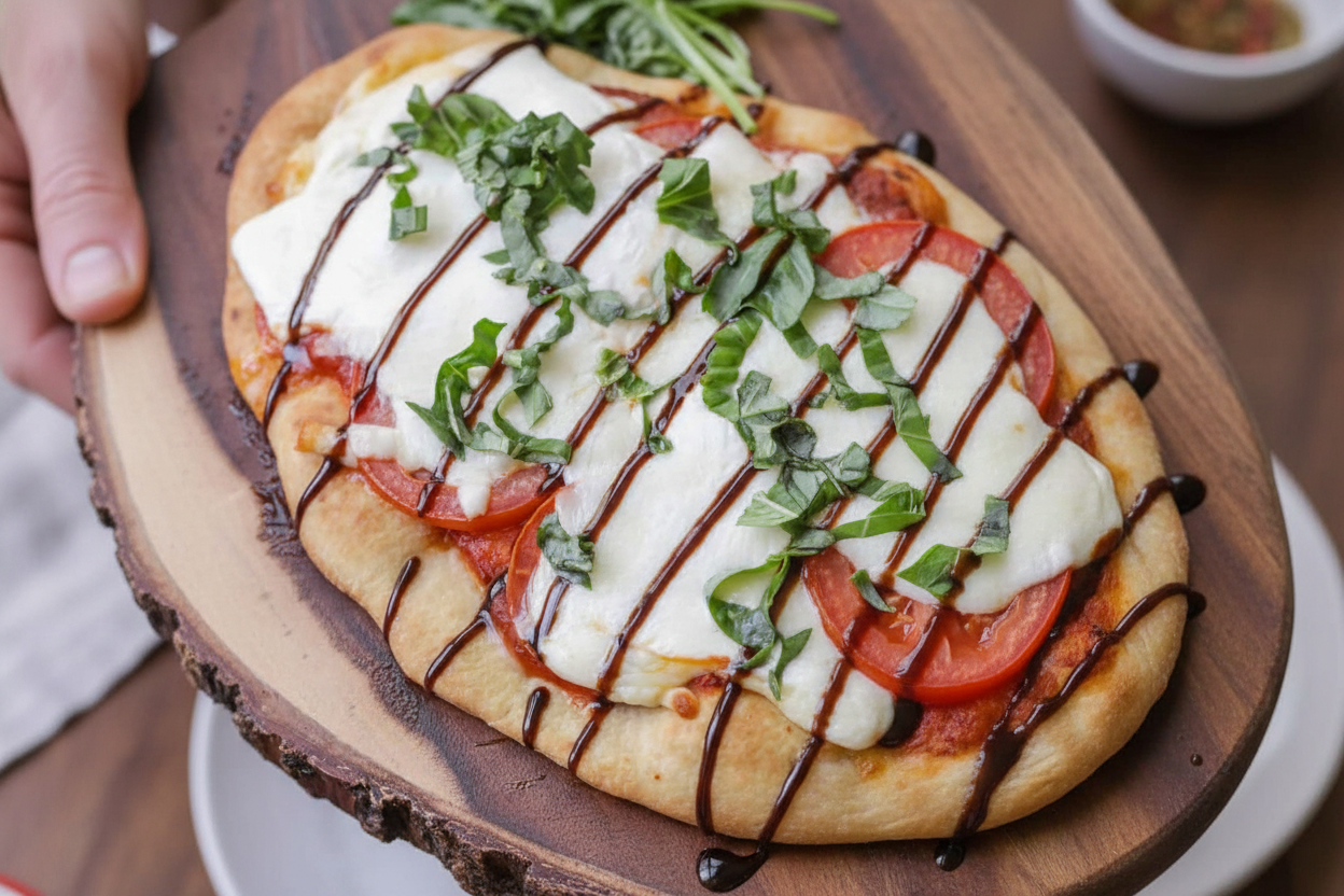 Caprese Pizza Recipe Fresh Mozzarella Basil