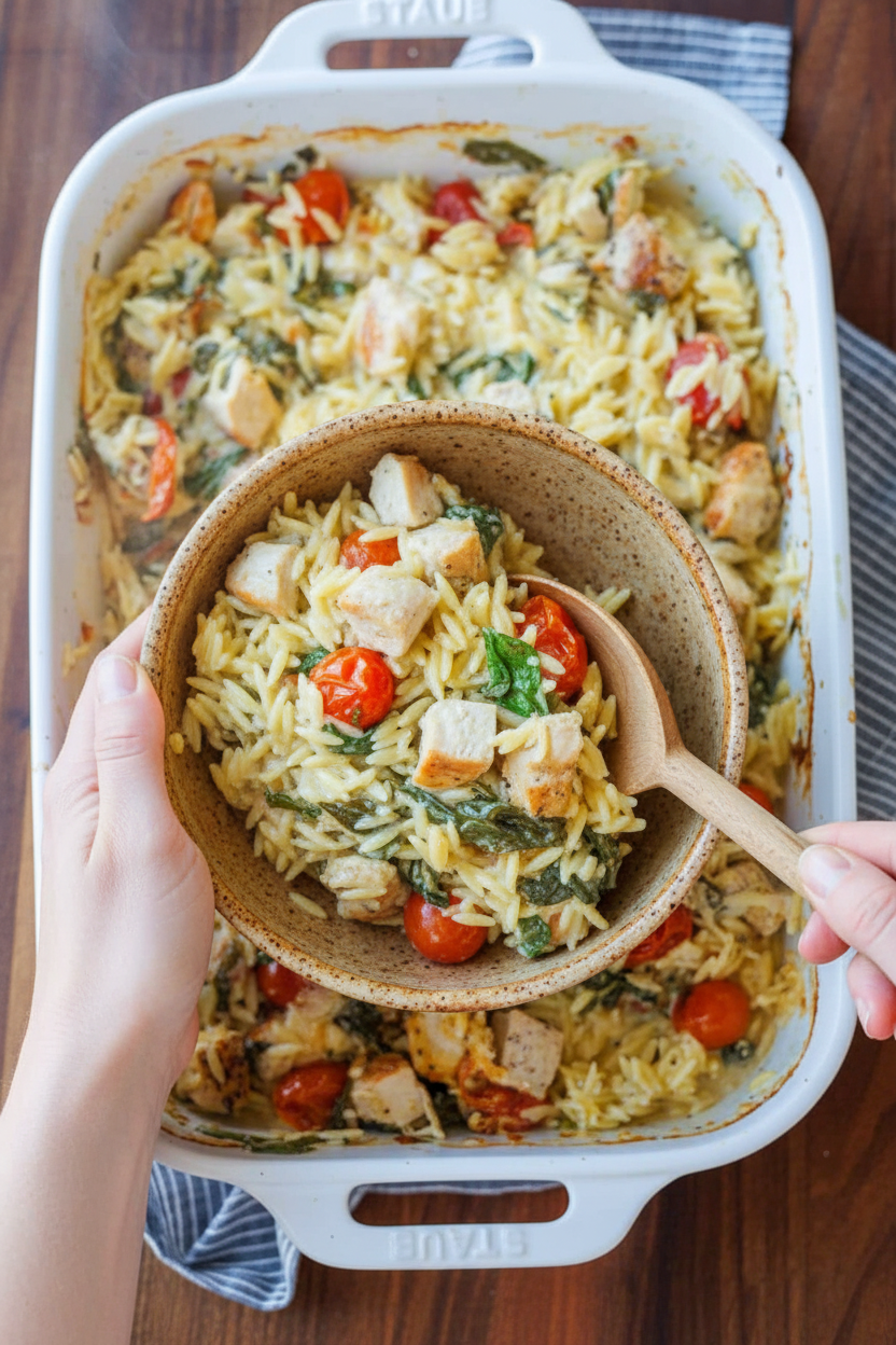 Chicken Orzo Bake (with Video)