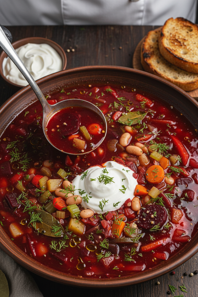 Classic Borscht Recipe (VIDEO)