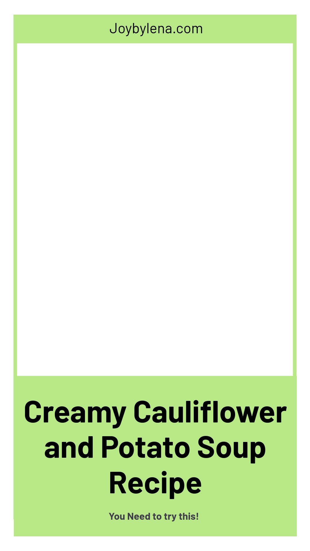 Cauliflower Potato Soup