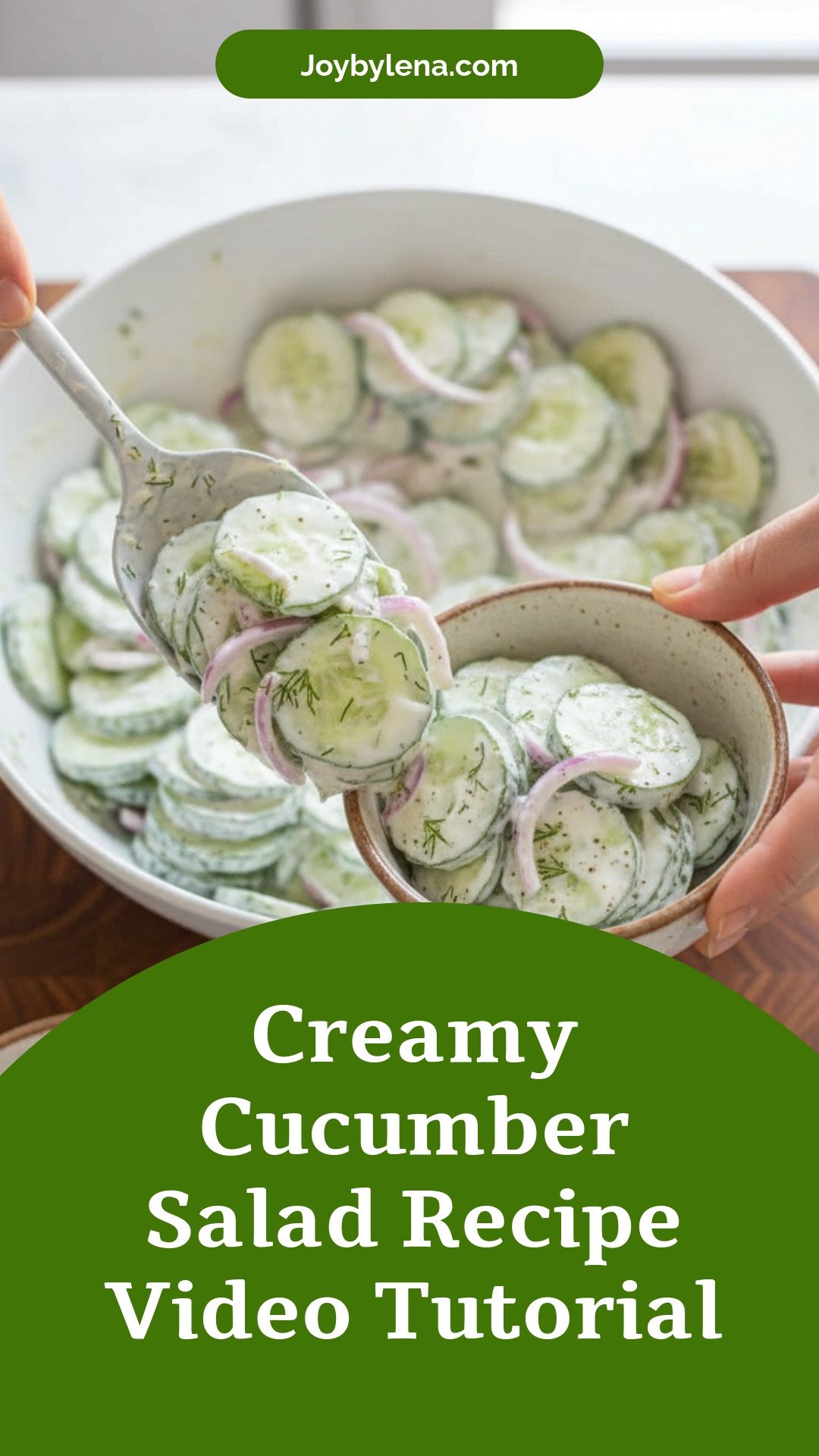 Creamy Cucumber Salad Recipe (VIDEO)