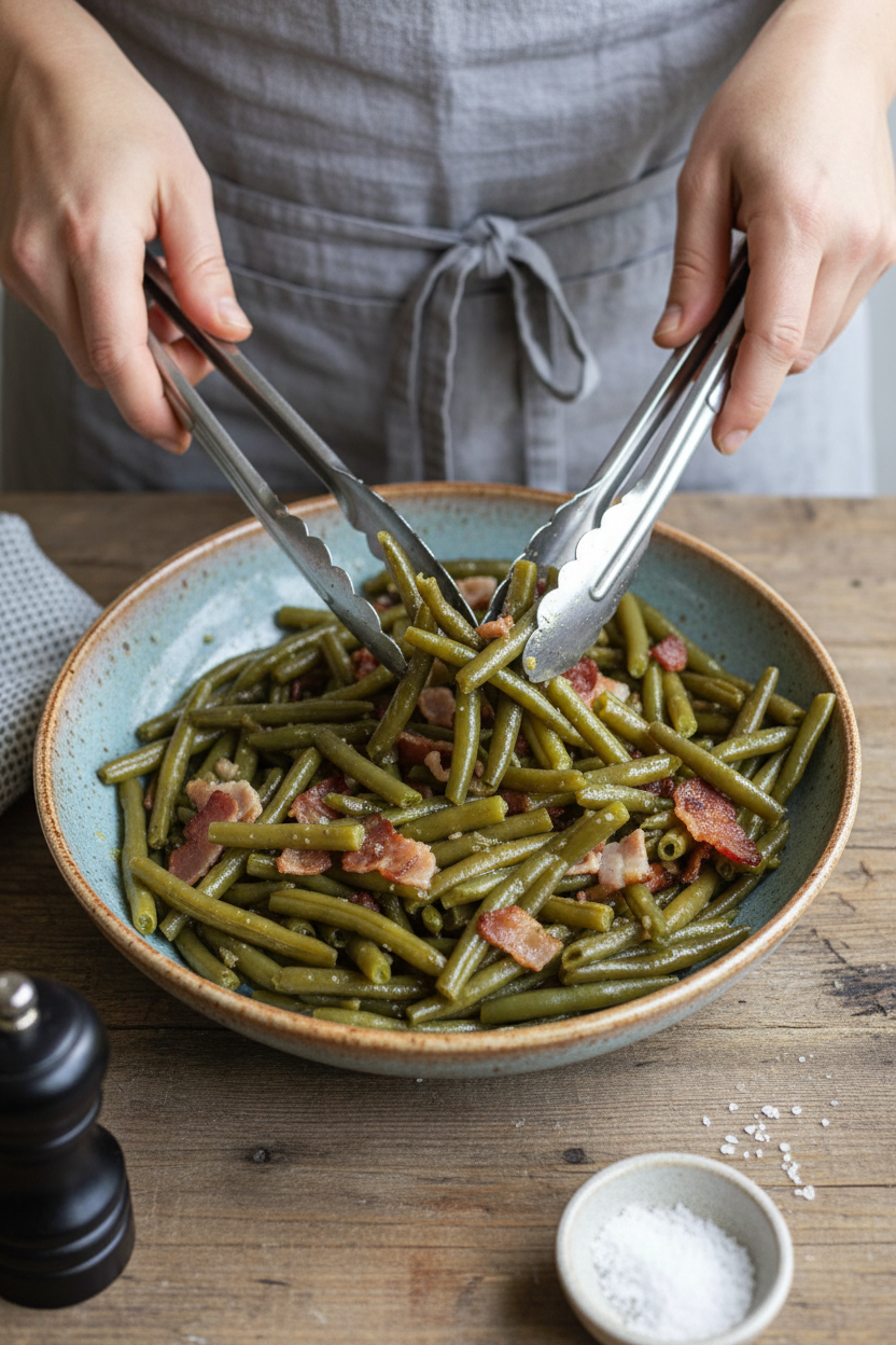 Crockpot Green Beans with Bacon