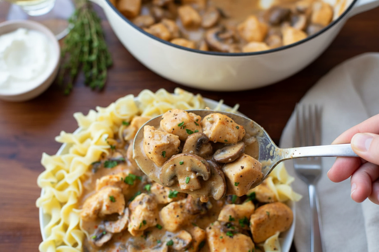 Easy Chicken Stroganoff Recipe for Dinner