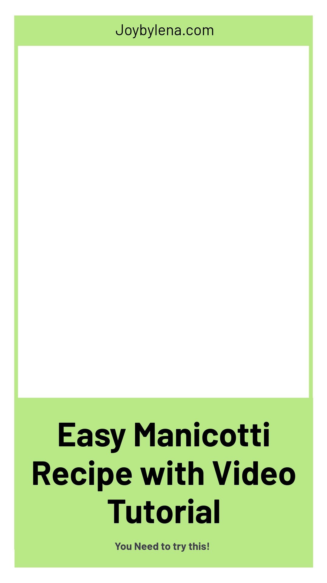 Manicotti Recipe (VIDEO)