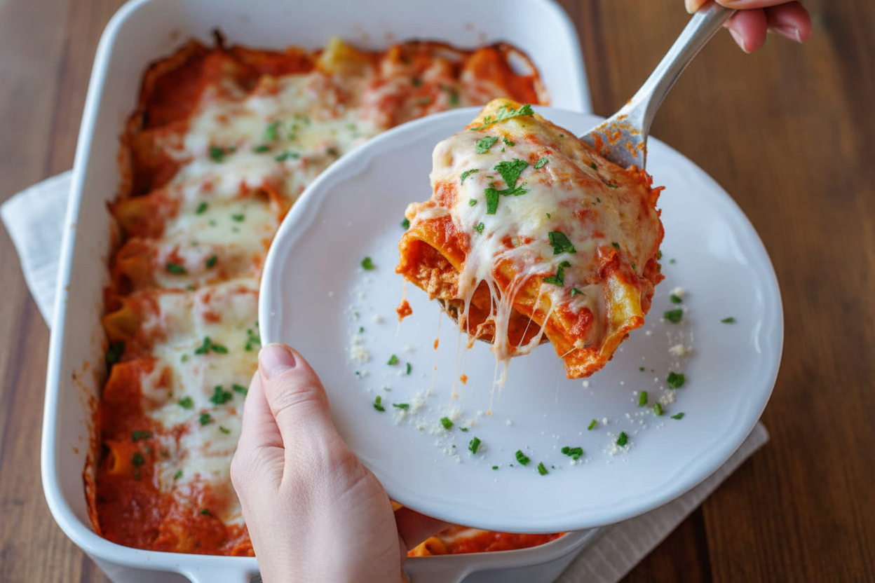 Easy Manicotti Recipe with Video Tutorial