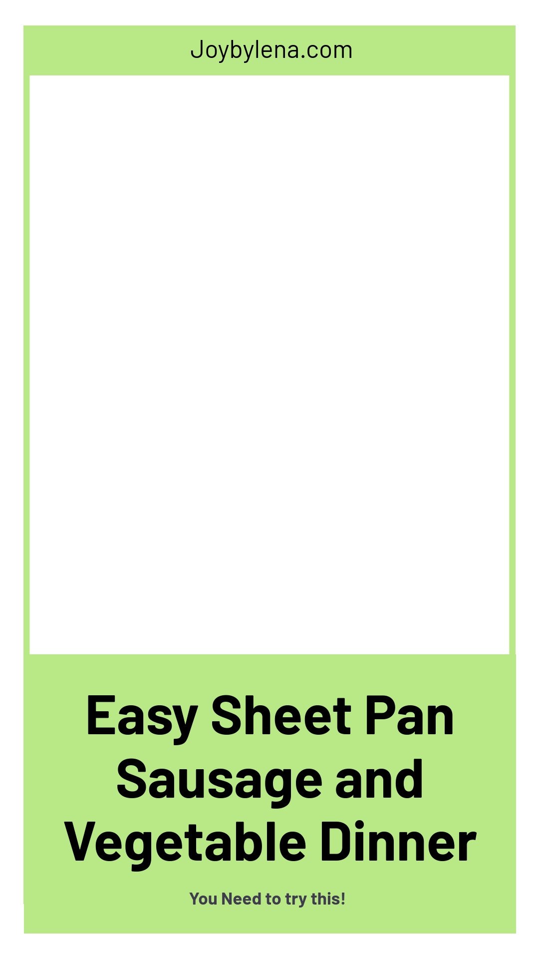 Sheet Pan Sausage and Veggies