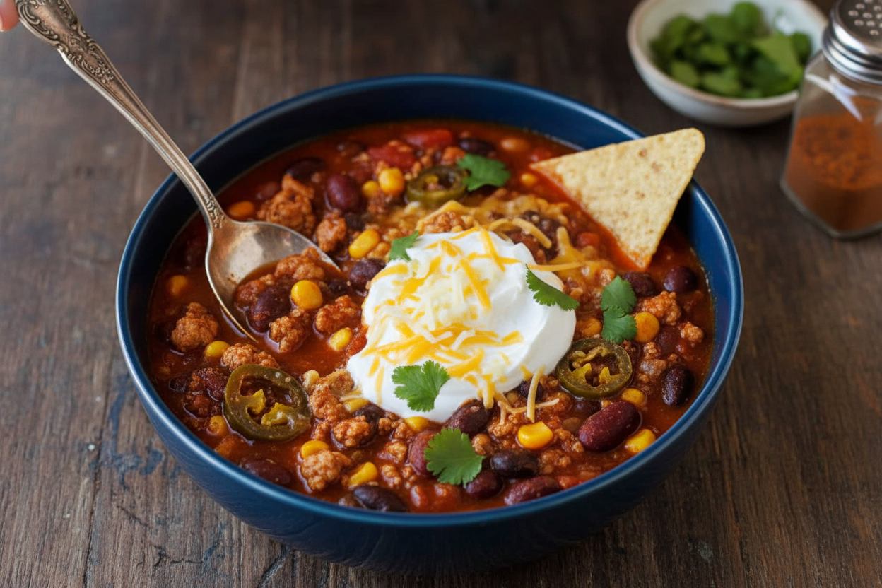 Easy Turkey Chili Recipe with Video Tutorial