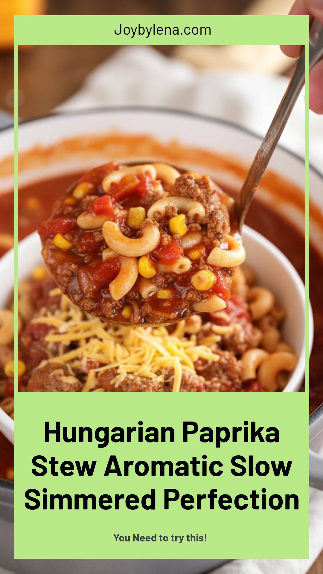 Hungarian Paprika Stew: Aromatic, slow-simmered perfection.