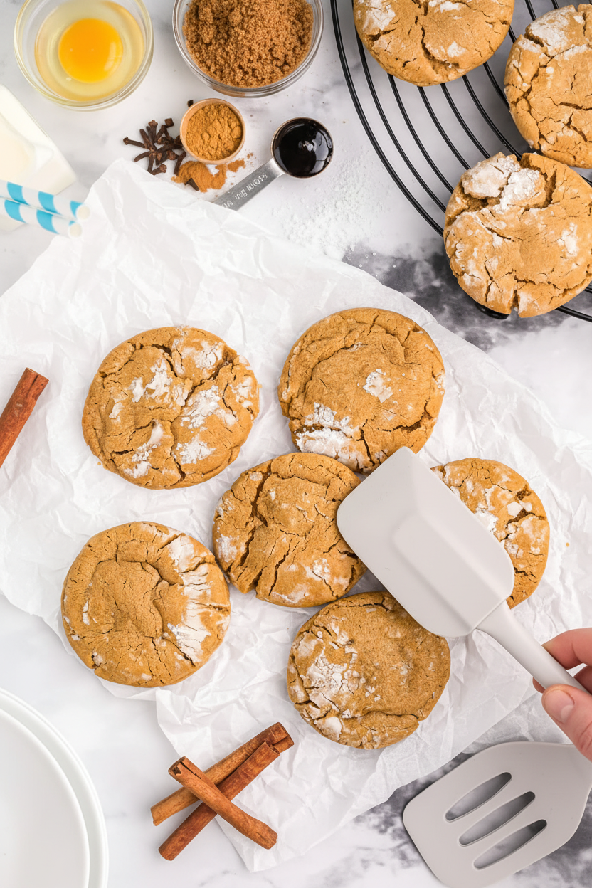 Molasses Crinkle Cookies