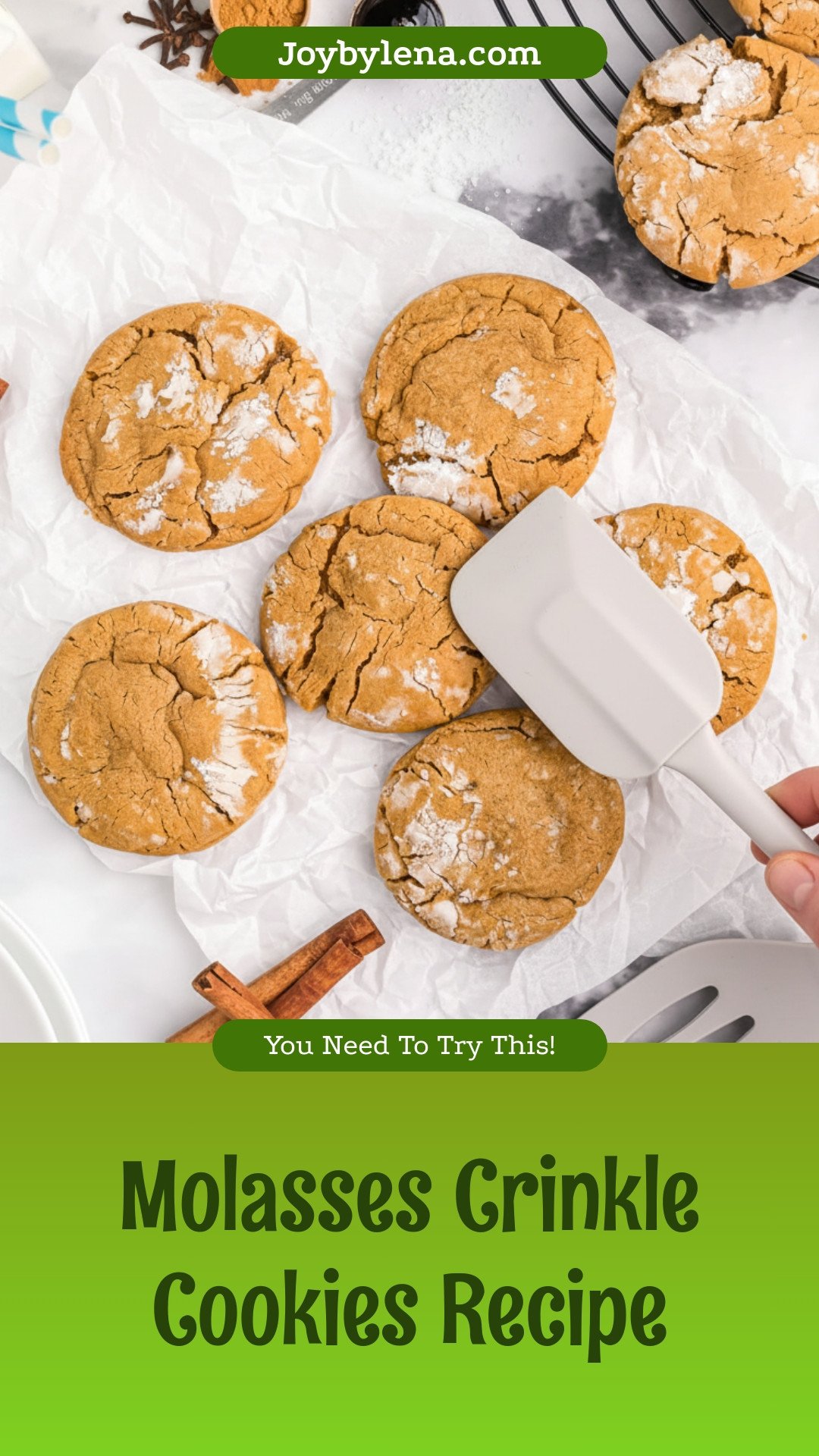 Molasses Crinkle Cookies