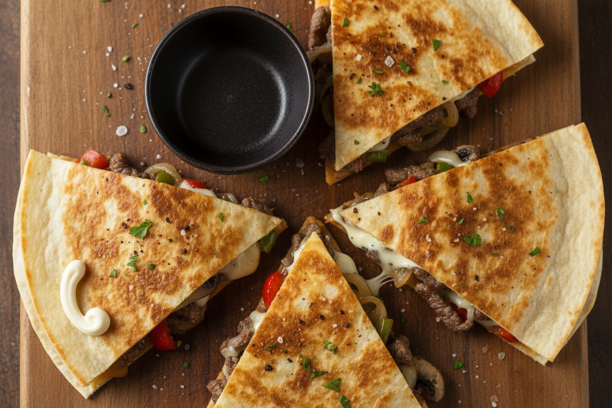 Philly Cheesesteak Quesadilla Recipe Easy Homemade