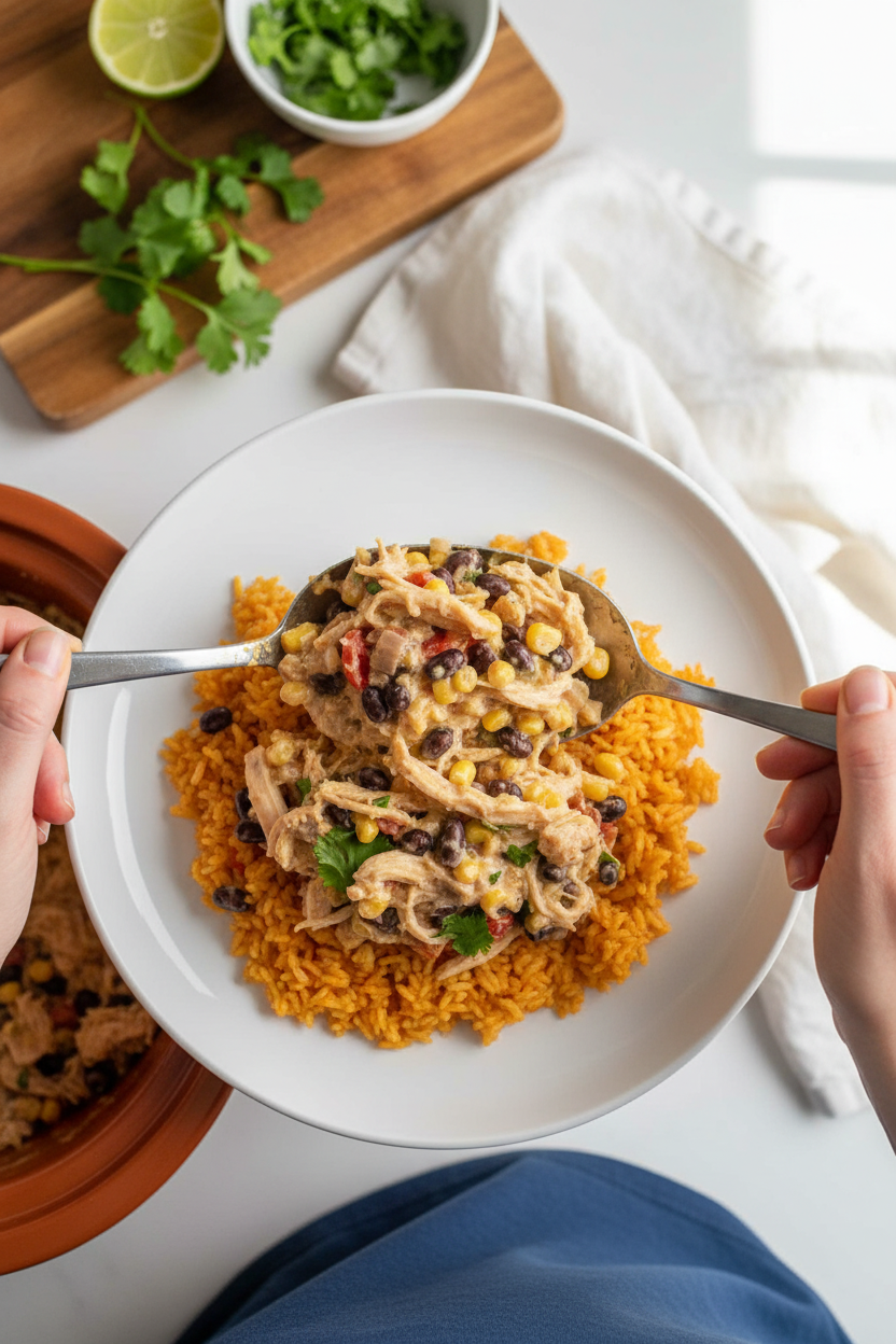 Slow Cooker Creamy Fiesta Chicken