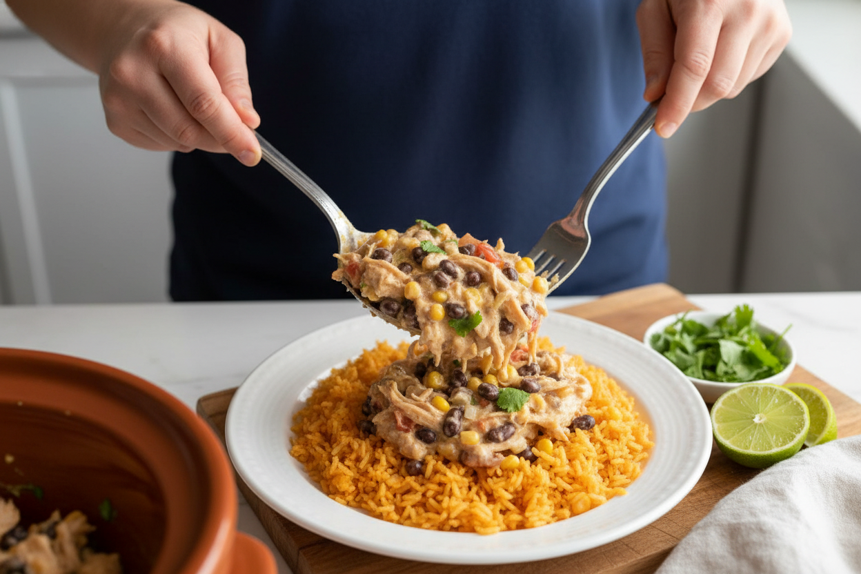 Slow Cooker Creamy Fiesta Chicken Recipe