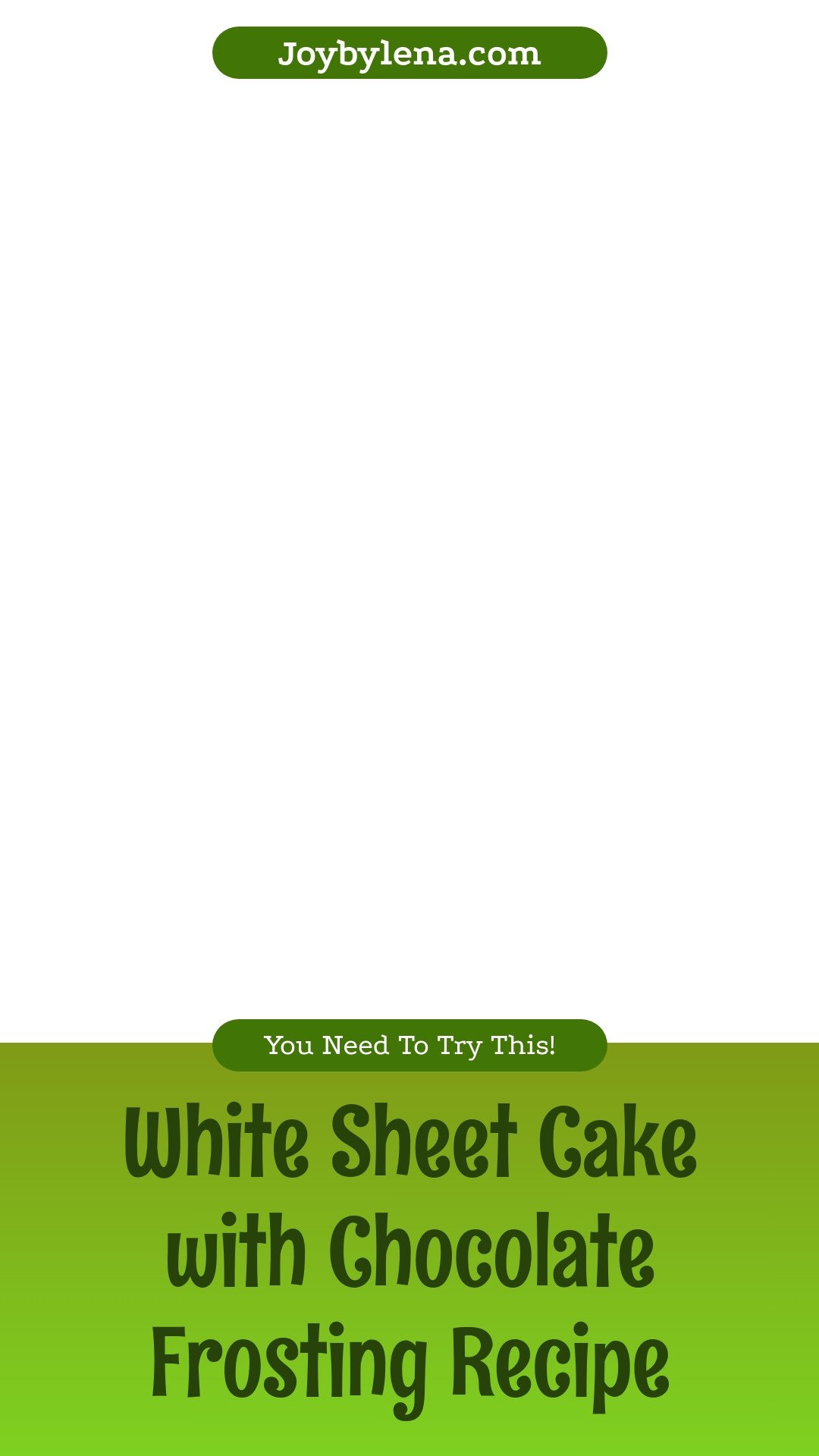 White Sheet Cake with Chocolate Frosting