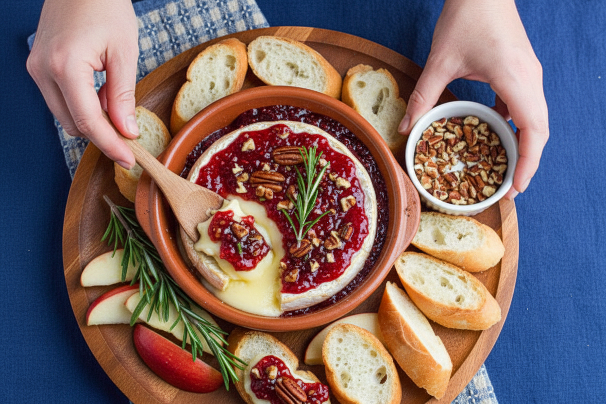 Baked Brie with Jam Appetizer Recipe
