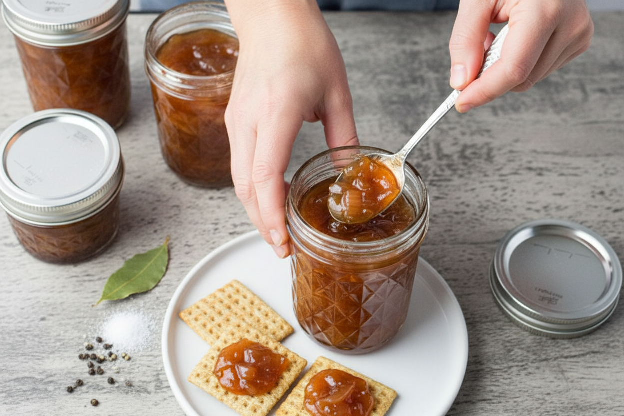 Balsamic Onion Jam Recipe for Canning