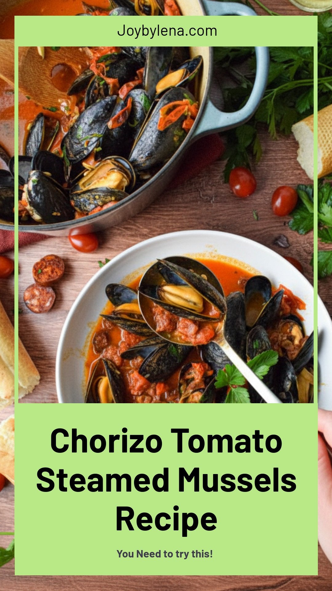 Chorizo and Tomato Steamed Mussels