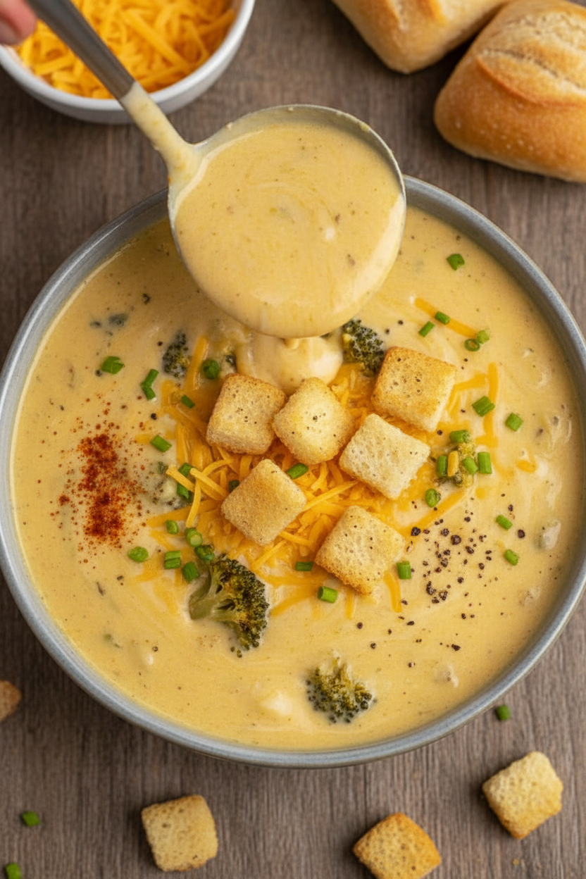 Crock Pot Broccoli Cheese Soup
