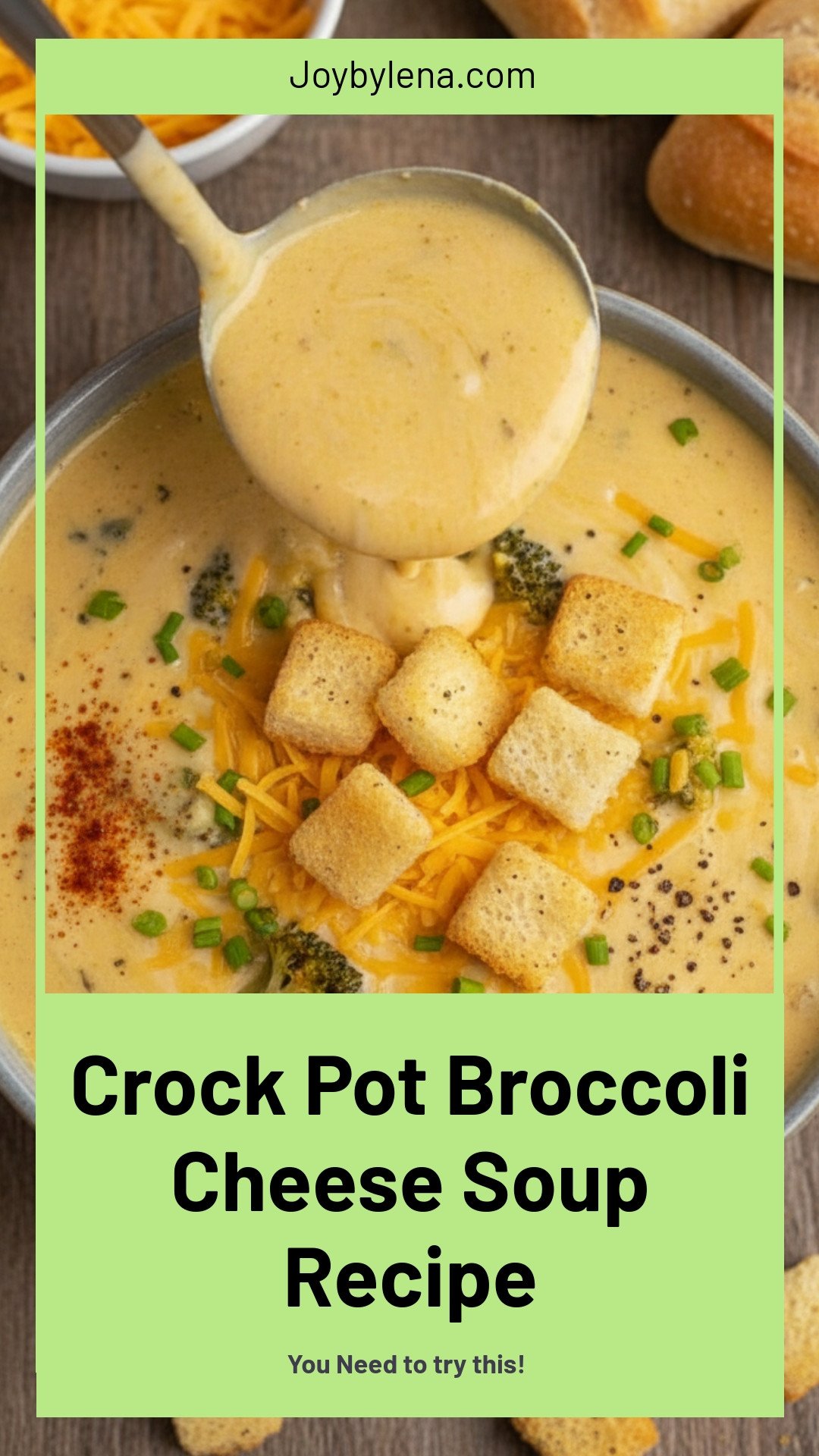 Crock Pot Broccoli Cheese Soup