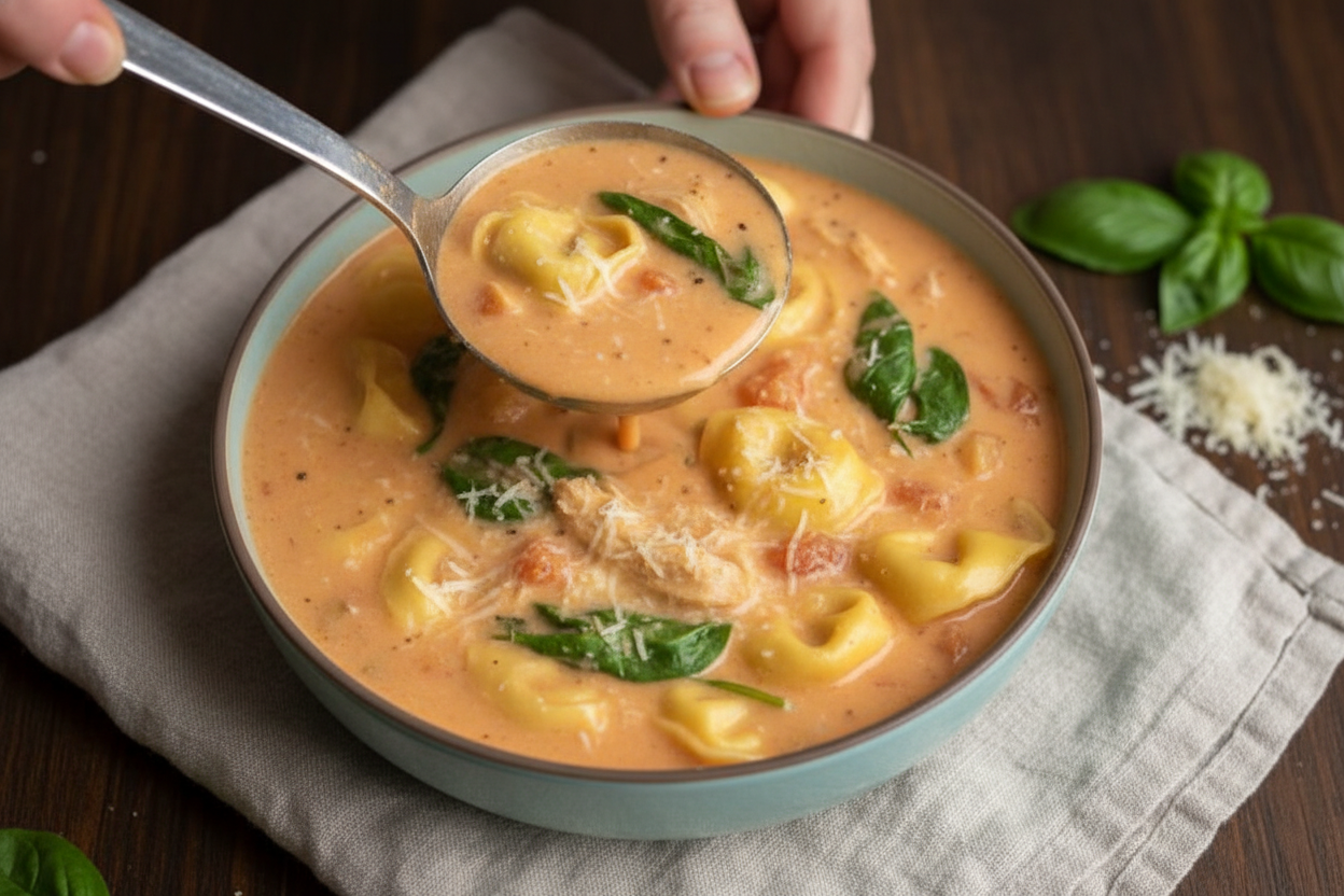 Crock Pot Chicken Tortellini Soup Recipe
