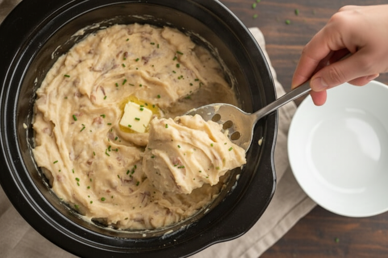 Crock Pot Garlic Mashed Potatoes Recipe