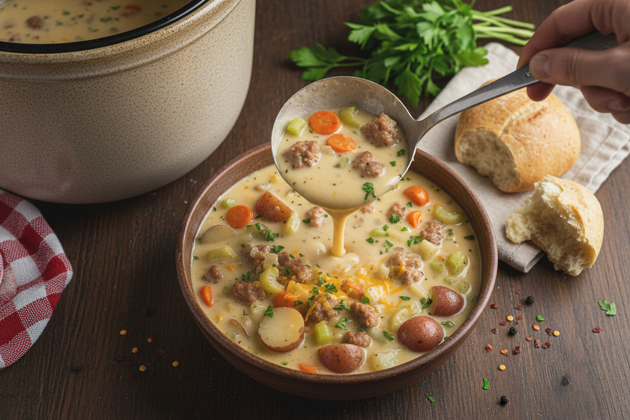 Crock Pot Sausage Potato Soup Recipe
