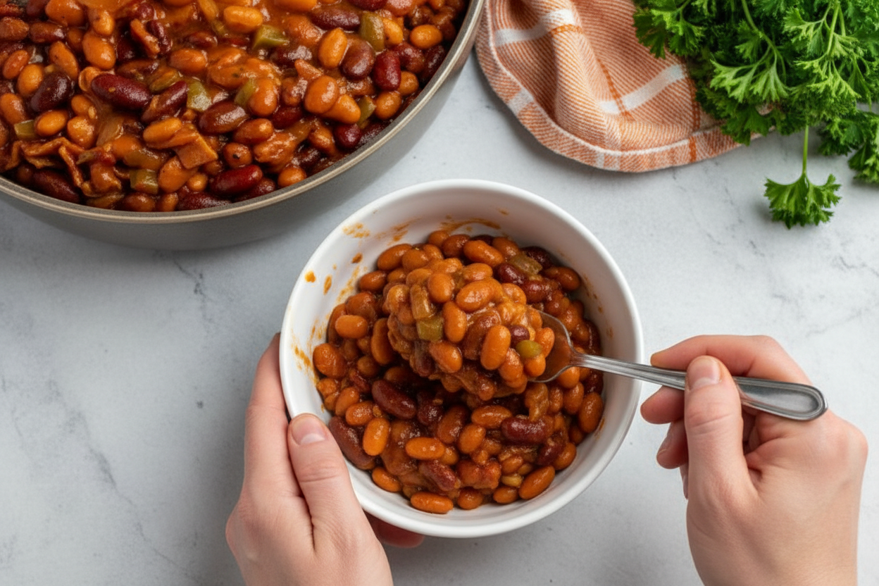 Easy Crock Pot Baked Beans Recipe