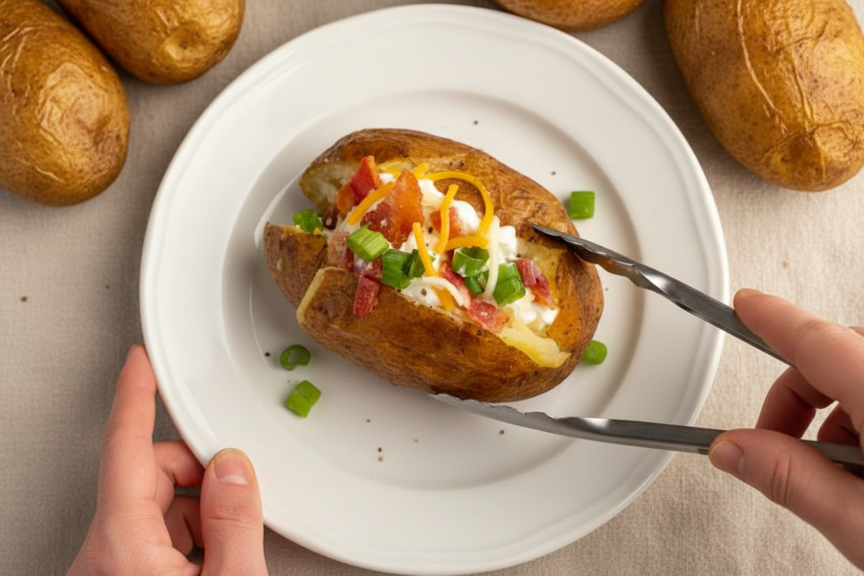 Easy Crock Pot Baked Potatoes Recipe